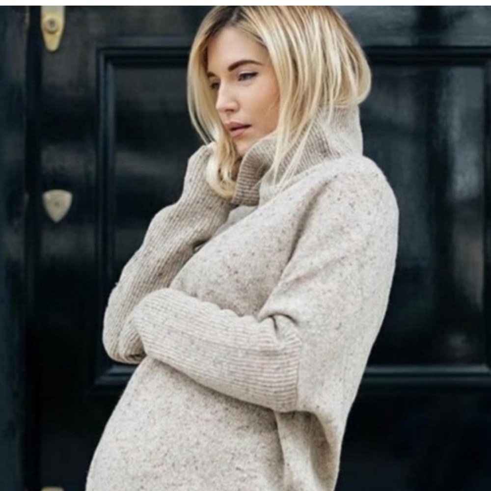 Hatch Sophie Turtleneck Sweater OS / S Speckled Toffee